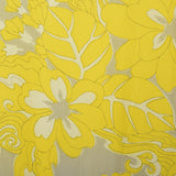 1960s Yellow Print Shift Dress with Drop Waist