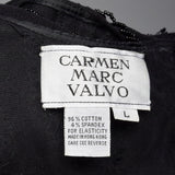 1990s Carmen Marc Valvo Black Beaded Dress