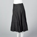 1950s Anne Fogarty Black Half Slip with Interior Lace Hem