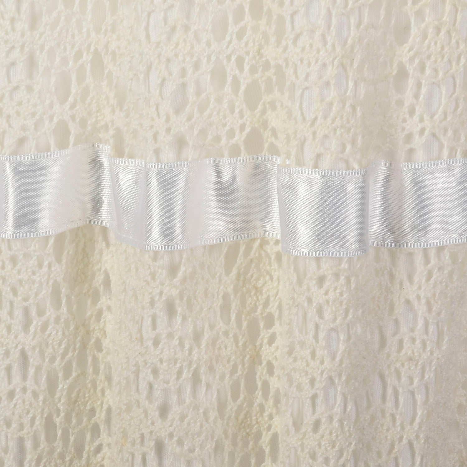1970s Large Summer White Lace Off Shoulder Boho Dress