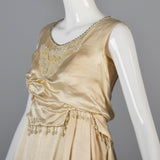 1920s Ivory Silk Wedding Dress