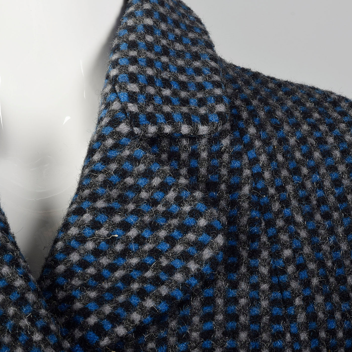 1950s Blue and Gray Tweed Jacket