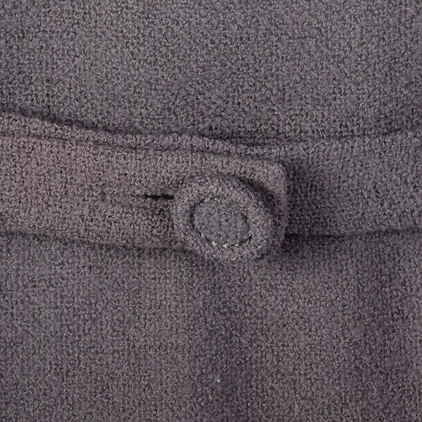 Small 1930s Gray Dress & Fur Trimmed Jacket Set