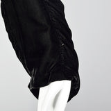 Medium 1920s Black Velvet Cardigan