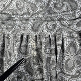 1950s Gray Cotton Lace Print Dress