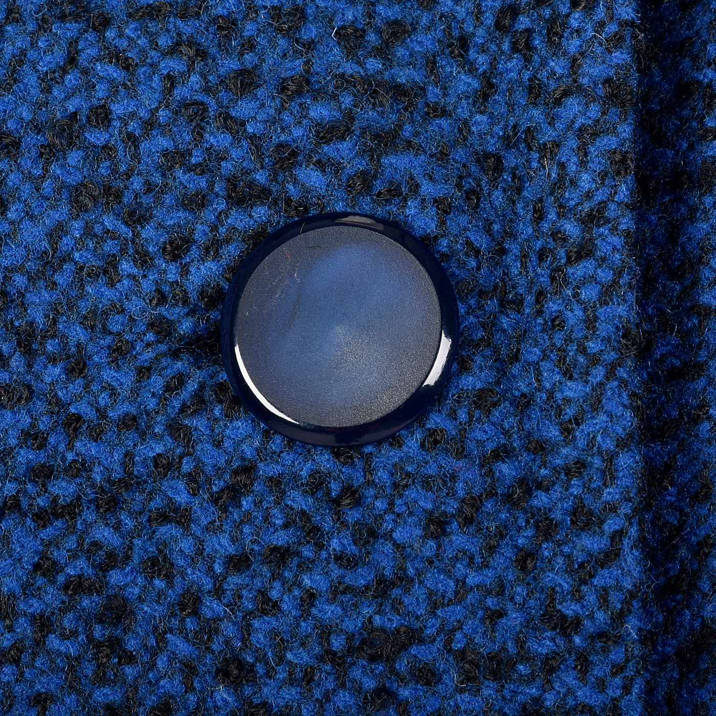 1960s Blue Tweed Skirt Suit with Persian Lamb Trim