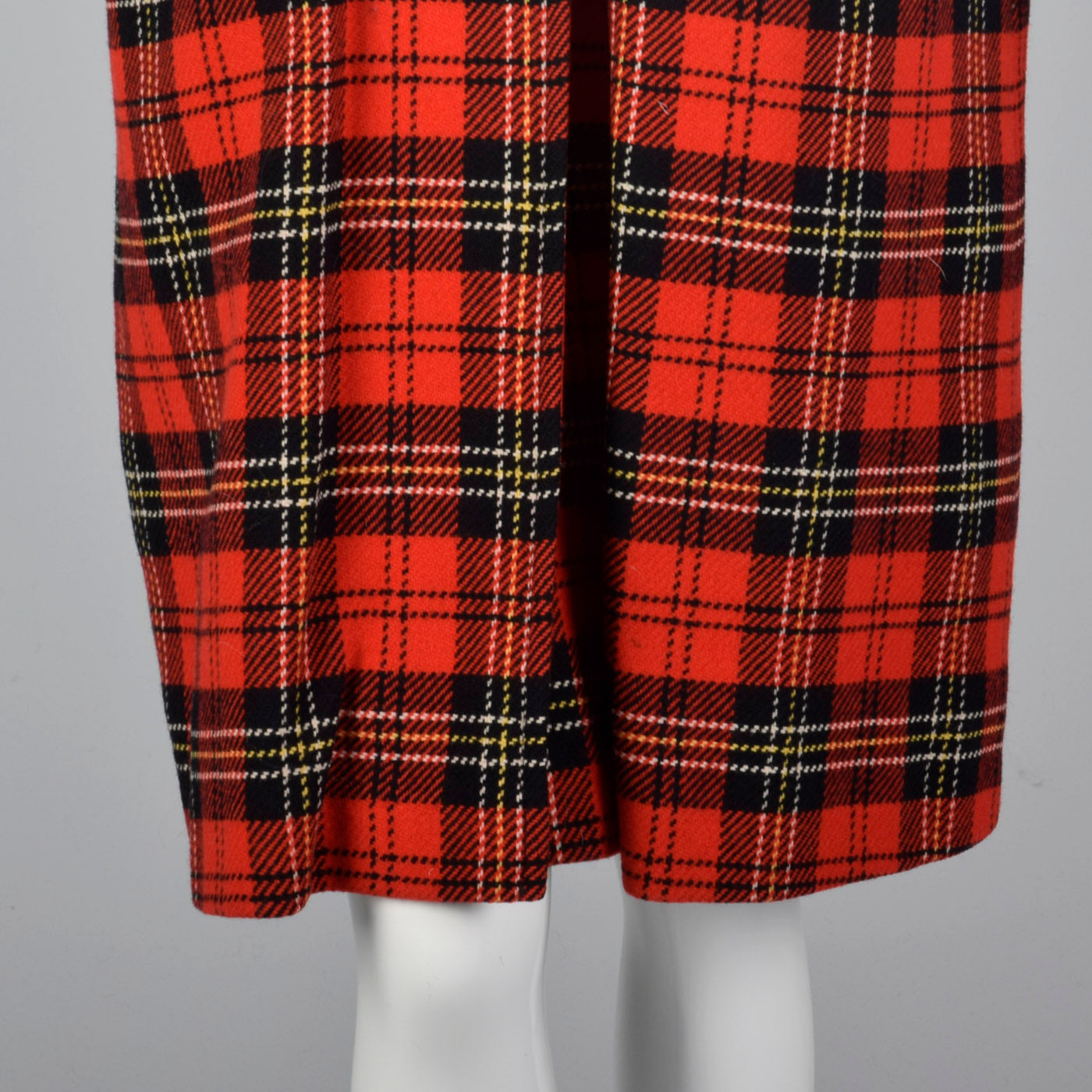 1950s Pendleton Bright Red Tartan Plaid Coat