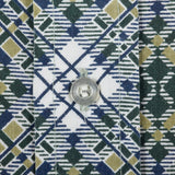 1970s Green Geometric Print Disco Shirt
