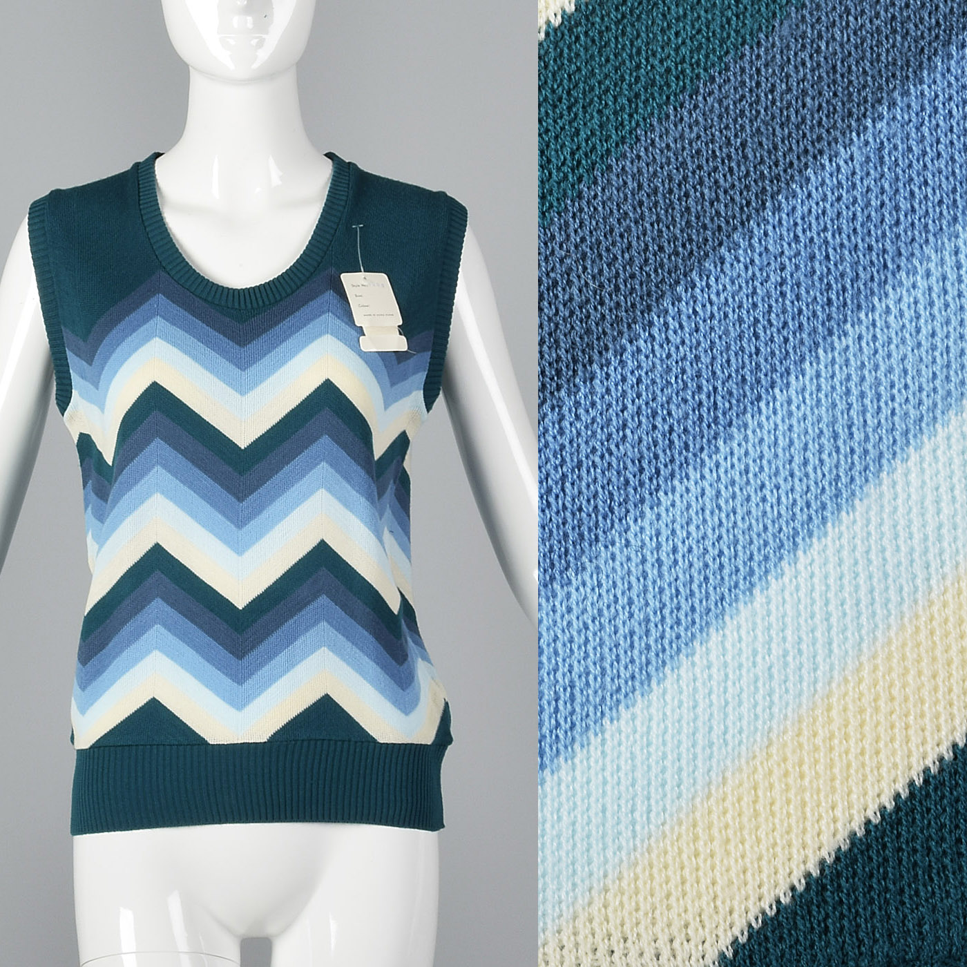 1980s Zig Zag Sweater Vest