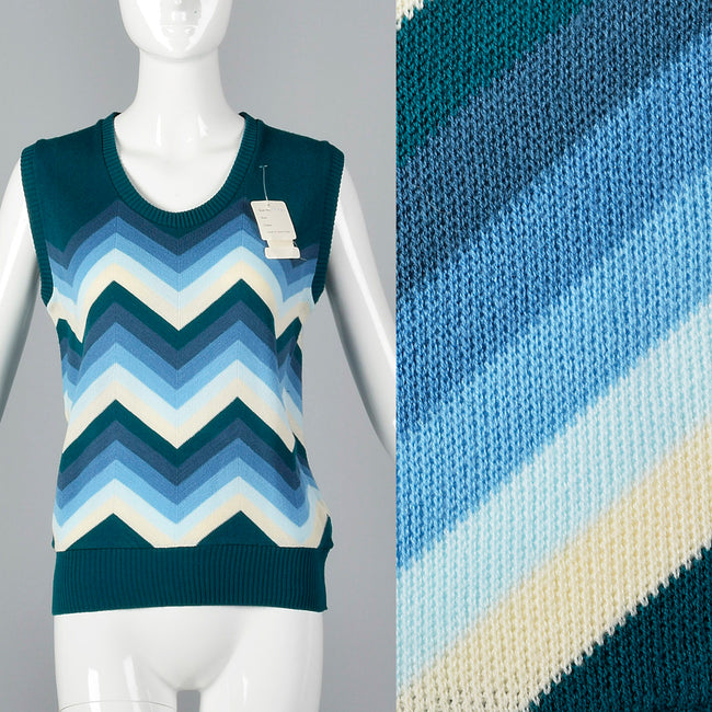 1980s Zig Zag Sweater Vest
