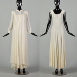 Small 1930s Silk Peignoir Set Bias Cut Nightgown Honeymoon Lingerie