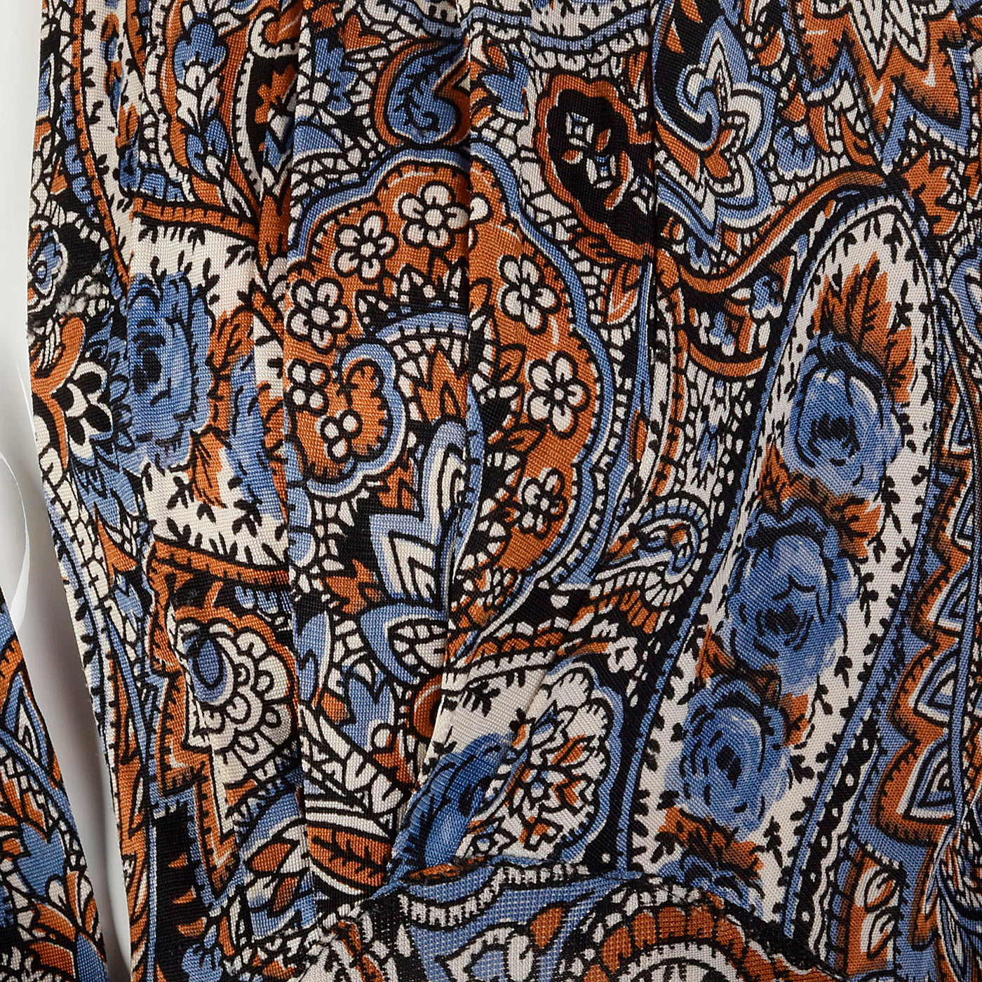 1940s Paisley Print Dress in Jersey Knit