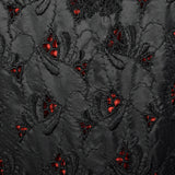 1950s Black Eyelet Dress with Red Lining