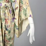1950s Novelty Print Kimono Robe