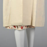 1960s Floral Print Pencil Dress with Matching Jacket