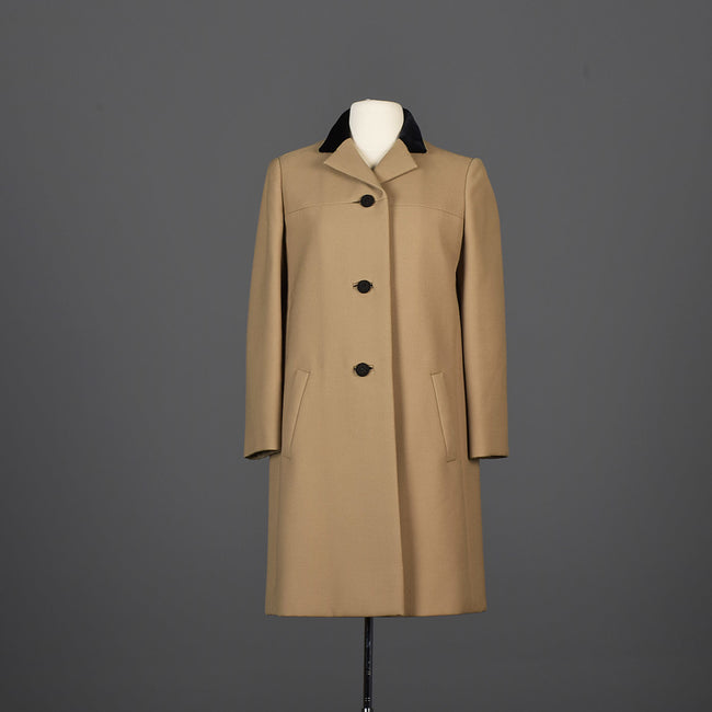 Classic George Halley Winter Coat with Velvet Collar