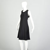 Medium 1980s Victor Costa Pearl Back LBD Sexy Cocktail Little Black Dress