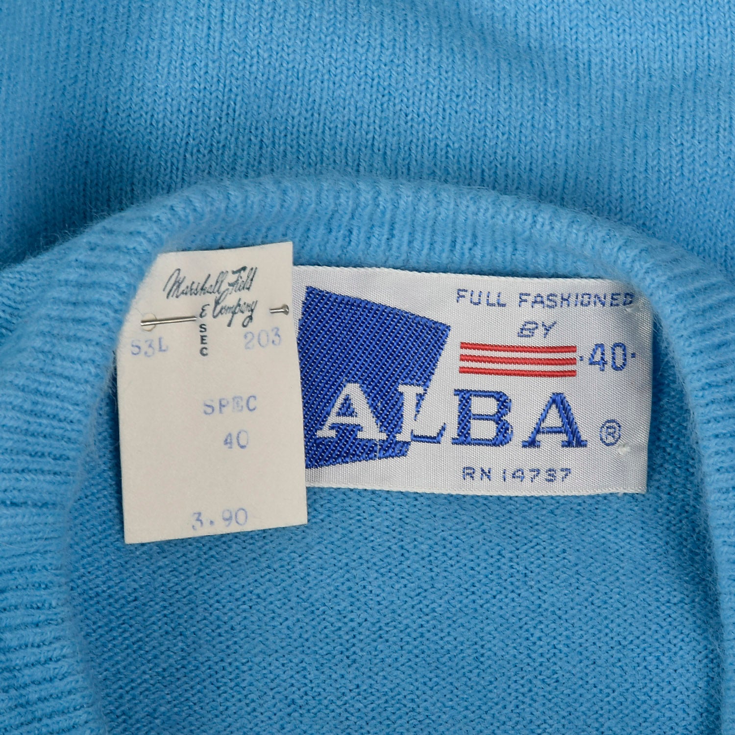 Medium 1960s Deadstock Light Blue Sweater