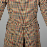 Small Umberto Ginocchietti 1970s Plaid Jacket with Velvet Trim