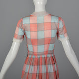 1950s Plaid Day Dress with Peter Pan Collar