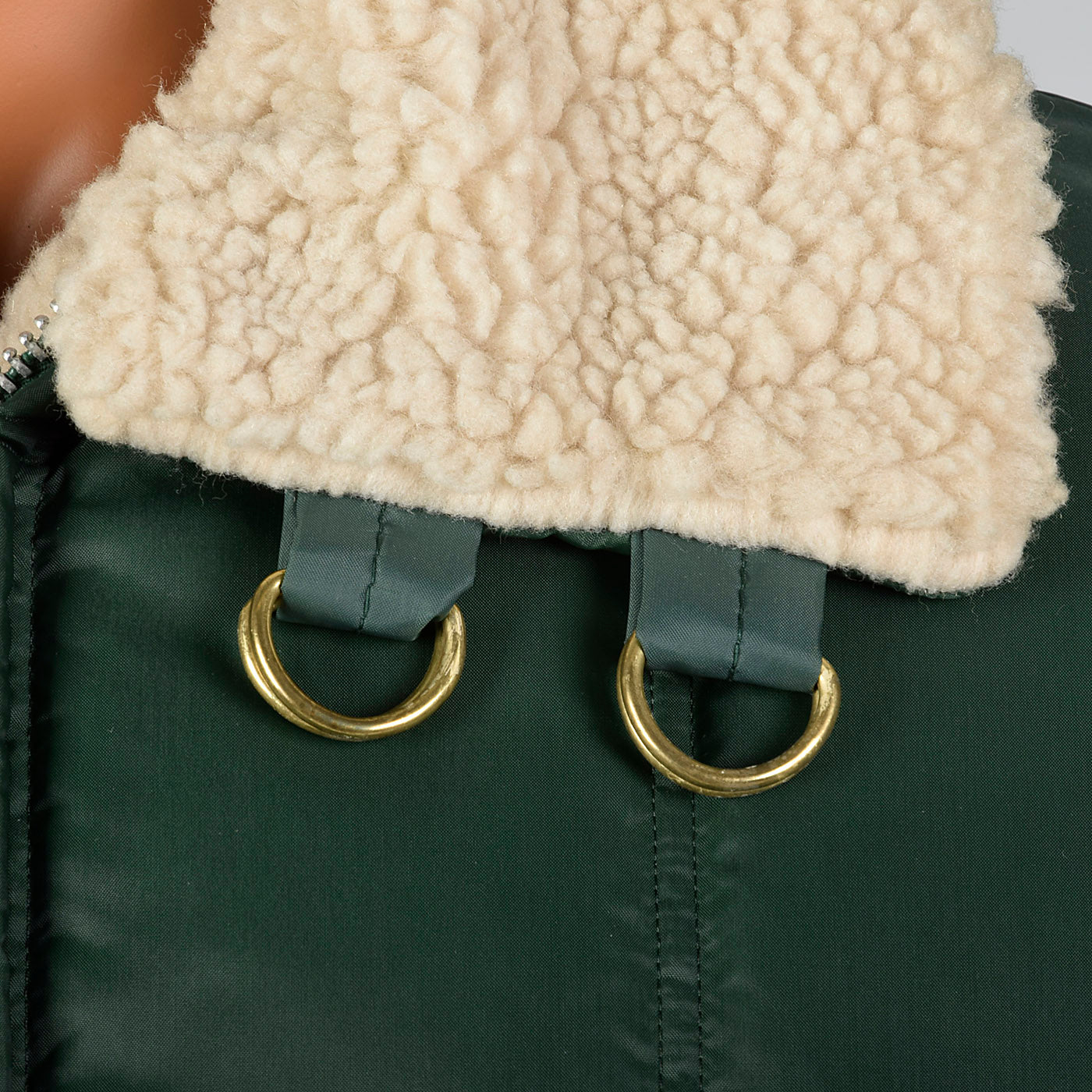 1960s Men's Green Satin Chore Coat