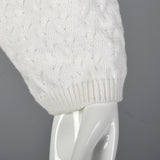 1980s Deadstock White Cable Knit Sweater