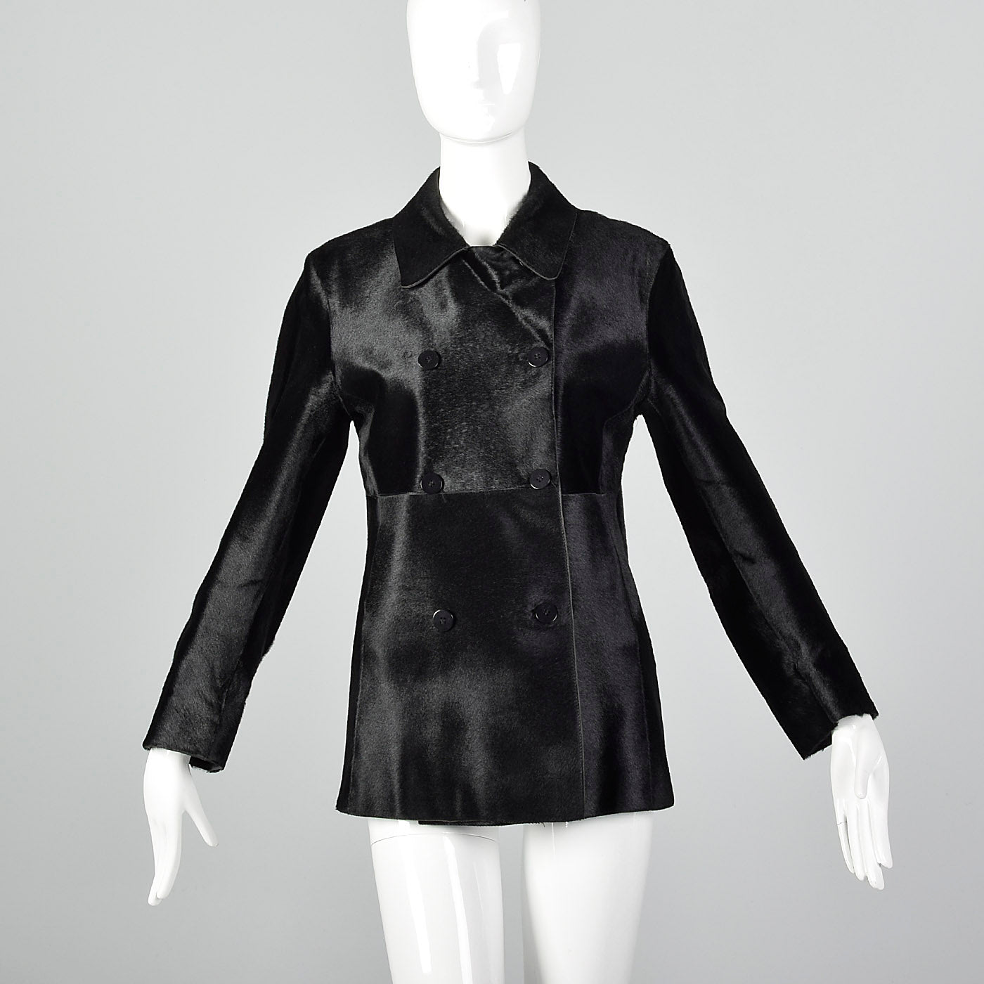 1990s Donna Karan Signature Black Pony Hair Coat – Style 1990s Donna Karan Signature Black Pony Hair Coat – Style