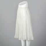 1950s White Half Slip with Sheer Lace Overlay