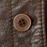 1990s Paco Rabanne Brown Leather Jacket