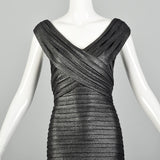 Small Tadashi Collection Dress Sexy Bodycon Silver Gunmetal Metallic Sleeveless