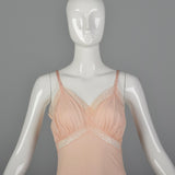 1950s Peach Slip with Pleated Hem