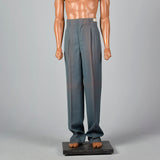 Large 1950s Hollywood Waist Blue Pants