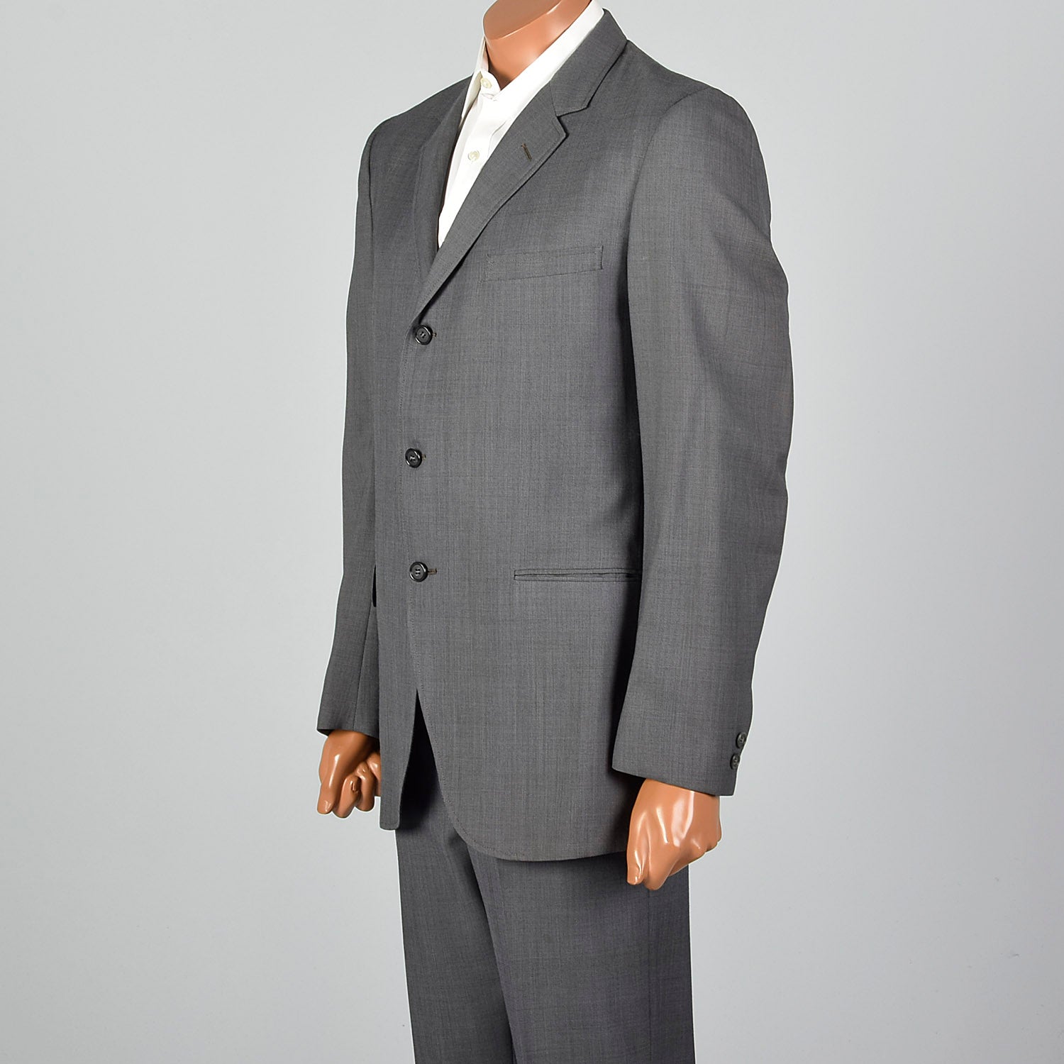 Large 1960s Gray Two Piece Suit