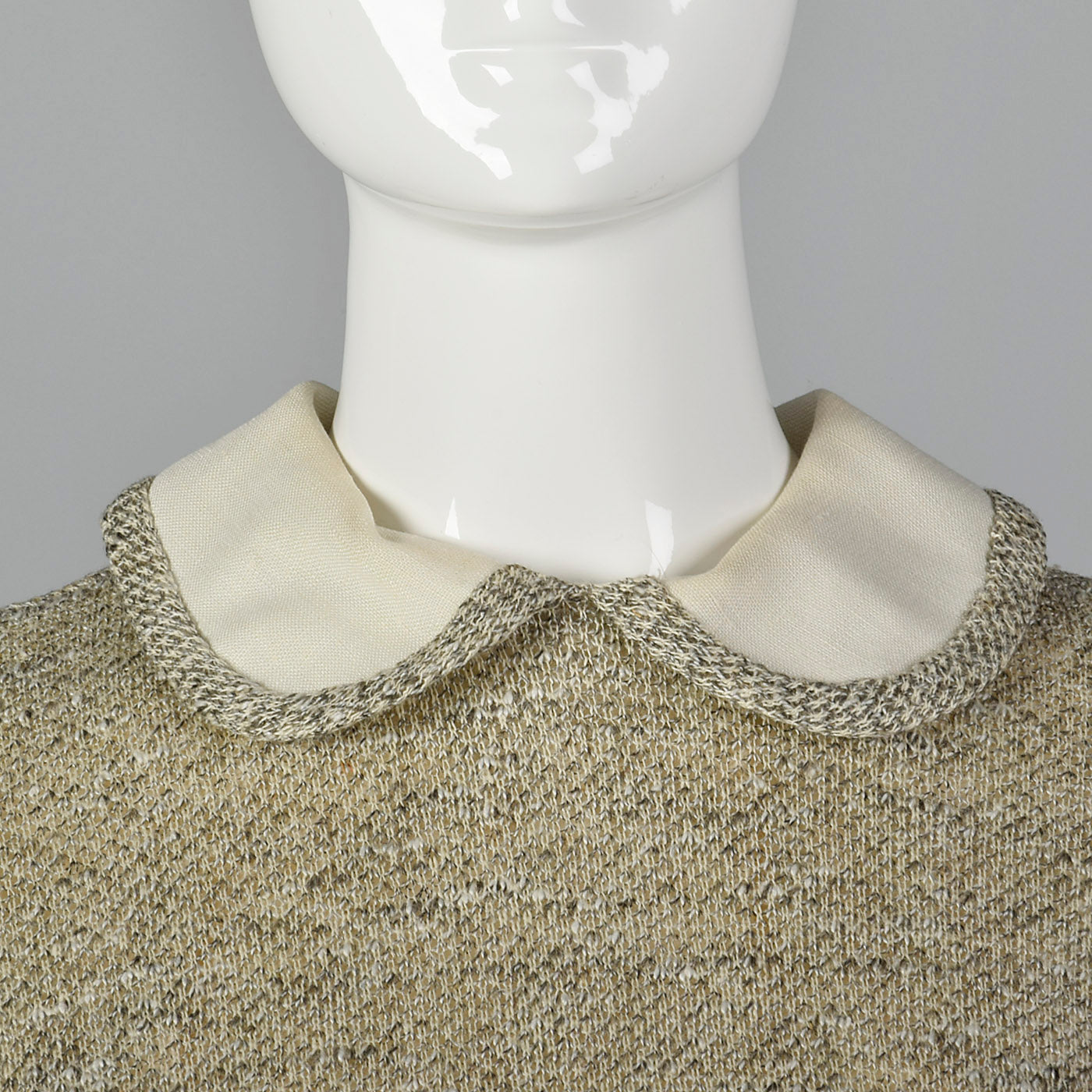 Small Anne Fogarty 1960s Gray Heathered Knit Dress