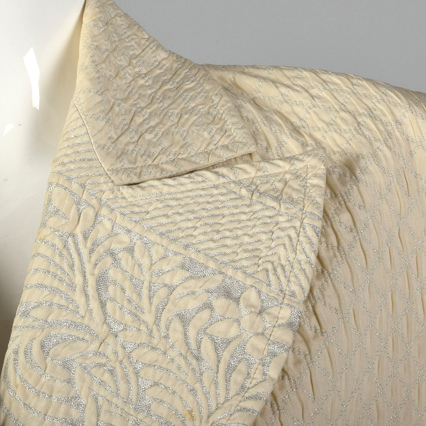 Medium Christian Lacroix 1990s Cream and Silver Blazer