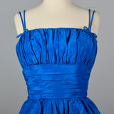 1950s Electric Blue Party Dress with Bubble Skirt