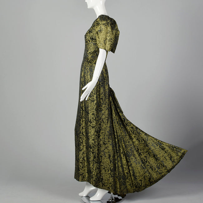 Small 1940s Damask Evening Gown