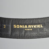 1990s Sonia Rykiel Black Suede Signature Belt