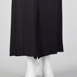 1940s Black Rayon Dress with Rhinestone Collar