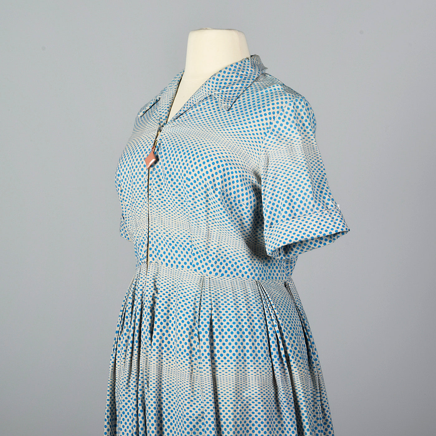 1950s Op Art Print Dot Dress