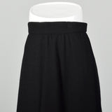 Small 1940s Black Wool Skirt