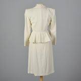1940s Deadstock White Wool Suit