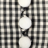 Small 1970s Romper Black and White Checkered Lace Overskirt Sheer Longsleeves