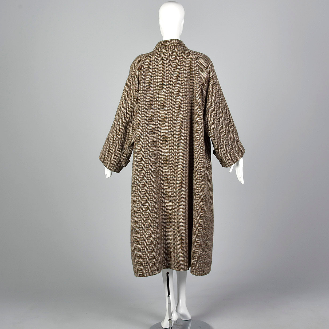 1980s Oversized Tweed Overcoat