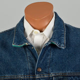Large Levis Hudson Bay Striped Blanket Lined Denim Reversible Jean Jacket Winter Outerwear