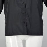 1970s Rodier Paris Black Shirt