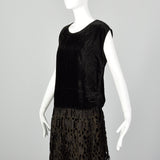 Medium 1920s Black Drop Waist Dress