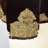 Oscar de la Renta Sheared Mink Beaded Jacket