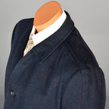 1960s Mens Navy Blue Car Coat