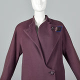 1980s Zandra Rhodes Asymmetric Winter Coat